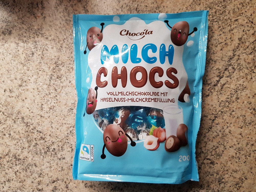 Chocola Milch Chocs, Vollmilchschokolade mit Haselnuss-Milchcre | Hochgeladen von: Superrauschi