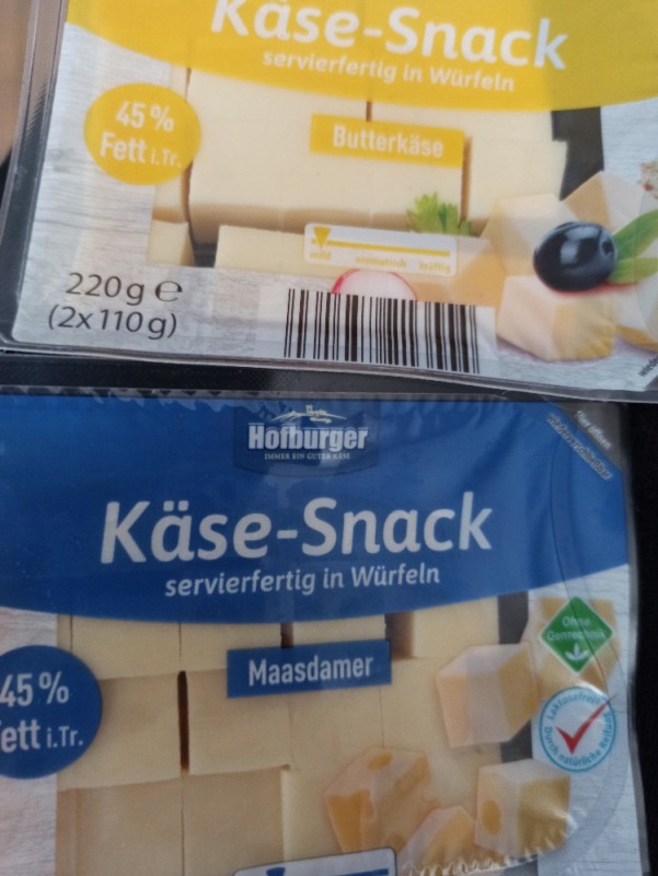 Hofburger, Käse Snack, Maasdamer, Butterkäse Kalorien - Käse - Fddb
