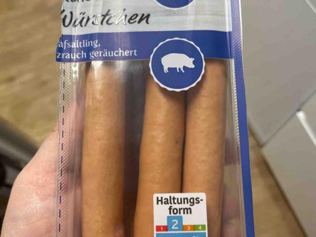 Delikatess Wiener Würstchen XXL (Lidl), Im Saitling geräuchert v | Hochgeladen von: AndyGabriel