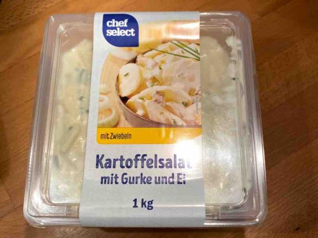 Kartoffelsalat mit Gurke und Ei, mit Zwiebeln verfeinert von Sab | Hochgeladen von: SabineAhlfeld