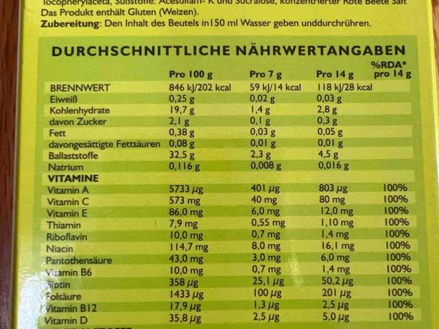 Multivitamin Getränkepulver m. Süßstoff von Konsequenz | Hochgeladen von: Konsequenz