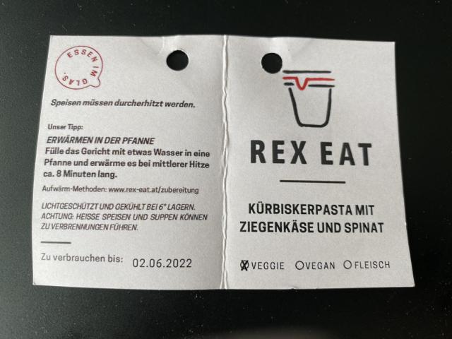 Rex Eat: Kürbiskernpasta mit Ziegenkäse und Spinat | Hochgeladen von: chriger