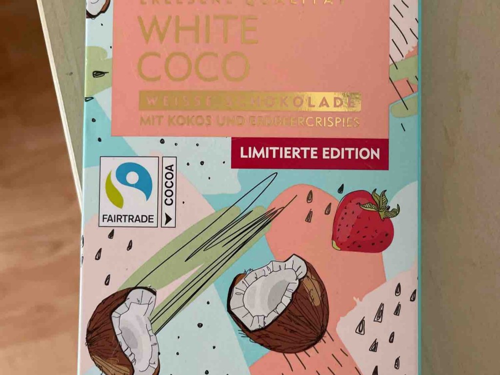 white coco, weiße Schokolade mit Kokos und erdbeercrisps von Lar | Hochgeladen von: Larni