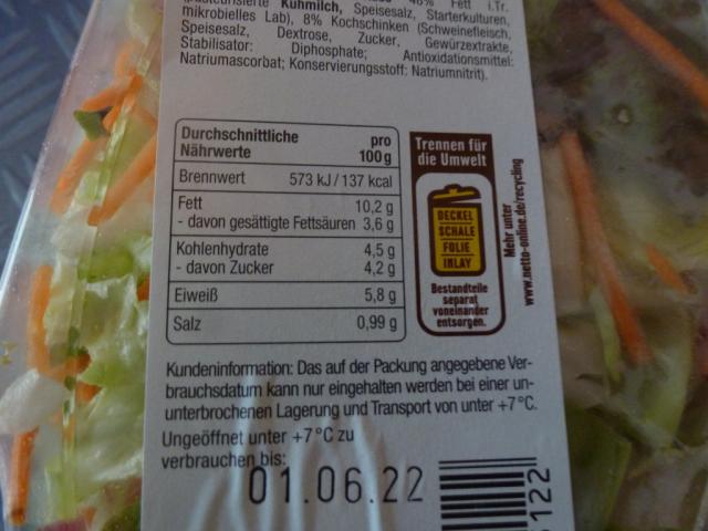 Käse-Schinken Salat | Hochgeladen von: Dunja11