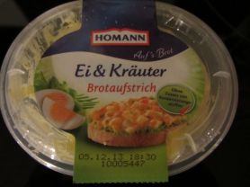 Homann Brotaufstrich Ei & Kräuter, Ei + Kräuter | Hochgeladen von: mehrfrau