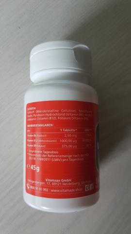 Vitamaze Vitamin B12 + Folsäure + B6 | Hochgeladen von: tomtfc