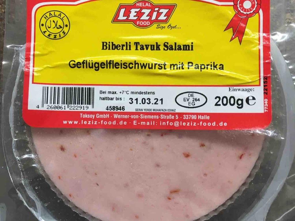 Biberli Tavuk Salami, Geflügelfleischwurst mit Paprika von ertan | Hochgeladen von: ertanius509