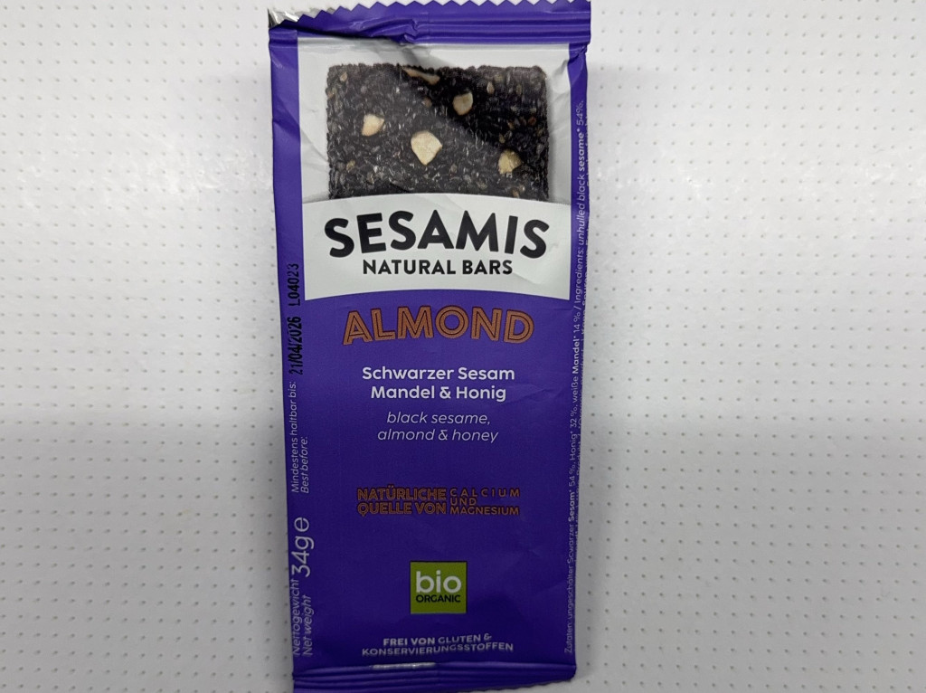 Natural Bar Almond Schwarzer Sesam, Mandel & Honig von Yetta | Hochgeladen von: Yetta Natural Bar Almond Schwarzer Sesam, Mandel & Honig von Yetta | Hochgeladen von: Yetta