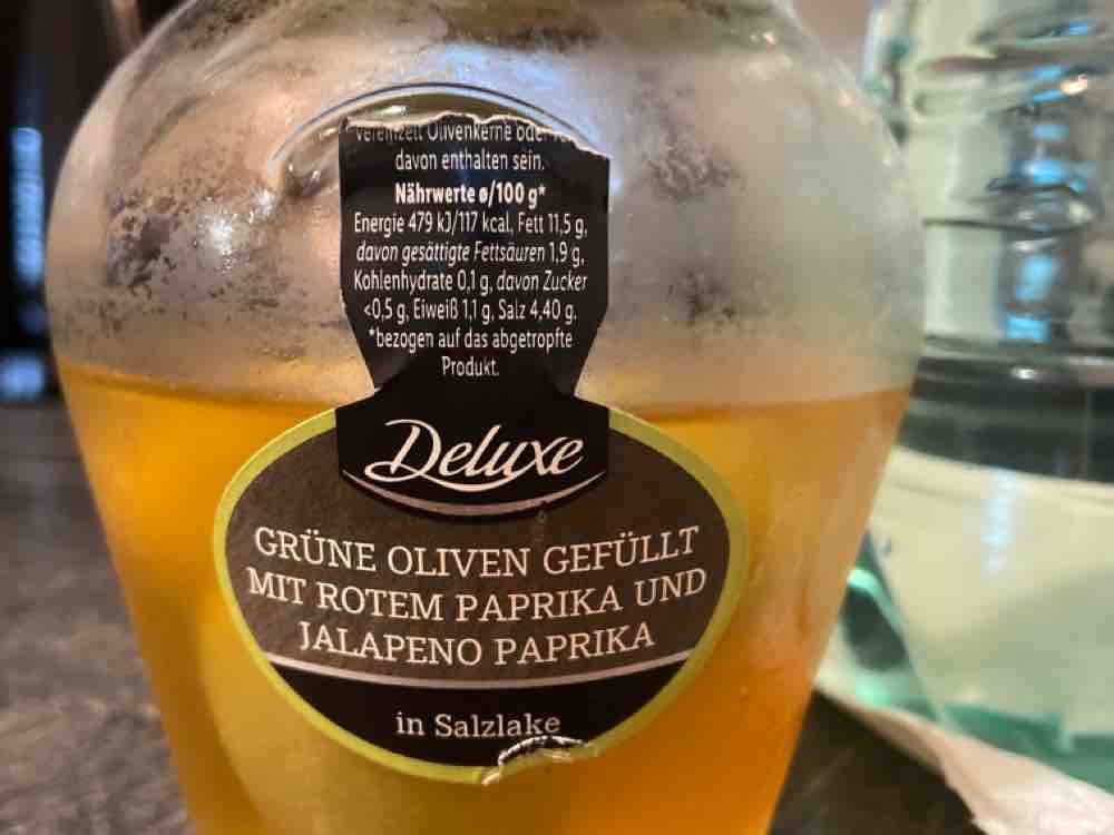 Deluxe Grüne Oliven, Mit Paprika und Jalapeno von Mego | Hochgeladen von: Mego