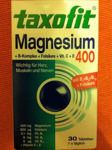 Taxofit Magnesium 400 + B-Komplex + Folsäure + Vit. C + E | Hochgeladen von: wuschtsemmel