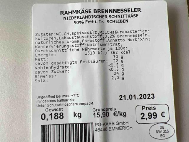 Rahmkäse Brennnesseler, mit Brennnessel von JuergenLuenser | Hochgeladen von: JuergenLuenser