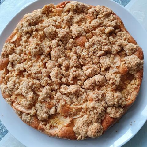 Runder Apfel-Streuselkuchen, Mit Haferflockenstreusel von Nini53 | Hochgeladen von: Nini53