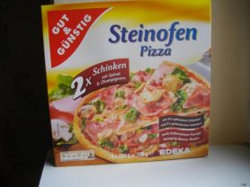 Steinofenpizza Schinken mit Spinat & Champig | Hochgeladen von: Renske
