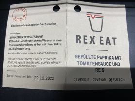 Rex Eat: Gefüllte Paprika mit Tomatensauce und Reis | Hochgeladen von: chriger