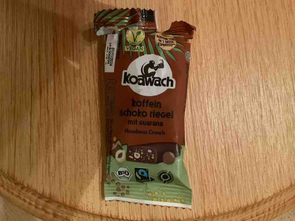 Koffein Schoko Riegel Haselnuss Crunch, mit Guarana von Scherki | Hochgeladen von: Scherki