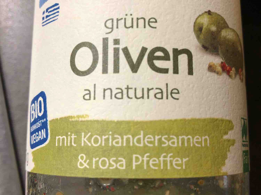 Grüne Oliven al naturale, mit Koriandersamen & rosa Pfeffer  | Hochgeladen von: YLVA