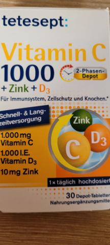 Vitamin C 1000+Zink+D3, 1 Tablette  1,39g von Nicole S. | Hochgeladen von: Nicole S.