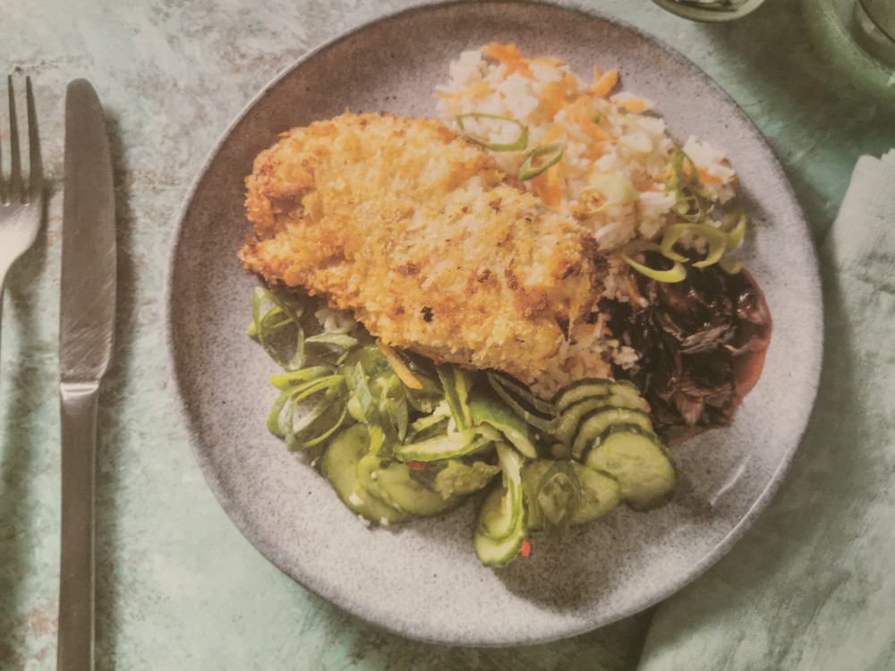 Hellofresh Hähnchen Katsu mit Karottenreis von StephieOe | Hochgeladen von: StephieOe