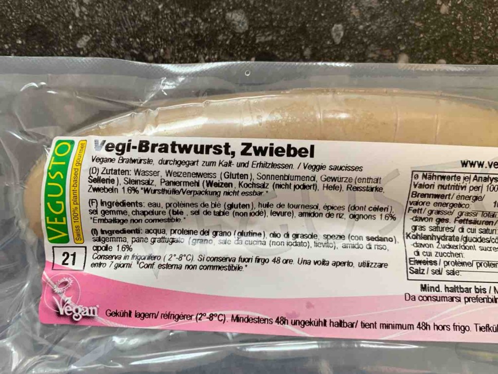 Vegi-Bratwurst, Zwiebel von wkwi | Hochgeladen von: wkwi