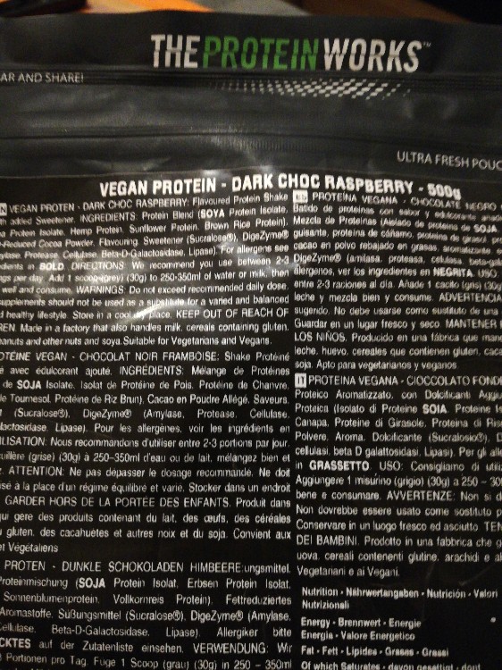 Vegan Protein, Dark Choc Raspberry von p.ia | Hochgeladen von: p.ia