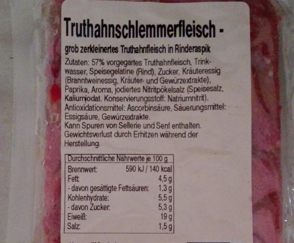 Truthahnschlemmerfleisch in Rinderaspik, Sauerfleisch | Hochgeladen von: Wtesc