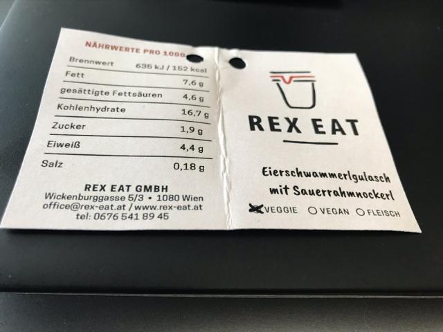 Rex Eat: Eierschwammerlgulasch mit Sauerrahmnockerl | Hochgeladen von: chriger