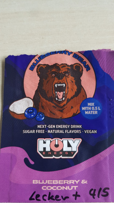 Holy Energy Blueberry Bear, Blueberry & Coconut von supertur | Hochgeladen von: superturbo13378
