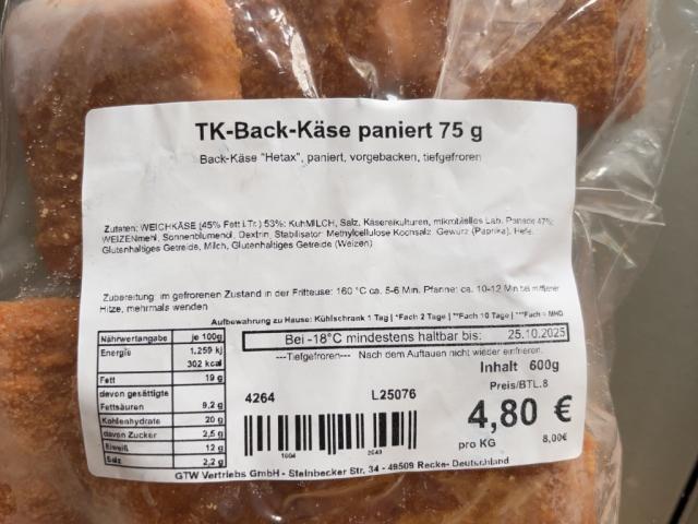 TK Back Käse paniert von RosiLk | Hochgeladen von: RosiLk TK Back Käse paniert von RosiLk | Hochgeladen von: RosiLk