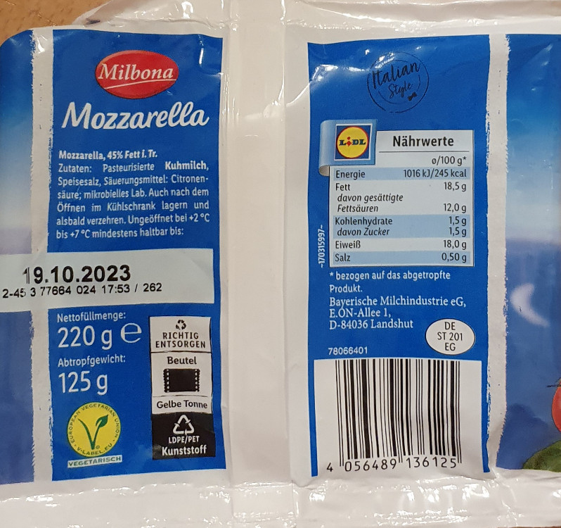 Mozzarella, 45% Fett i. Tr. von cxxlina.bx | Hochgeladen von: cxxlina.bx