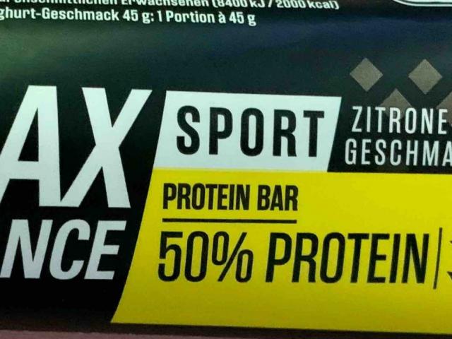 Max Balance Sport Protein Bar, 50% Protein Zitrone-Joghurt Gesch | Hochgeladen von: mkmichi