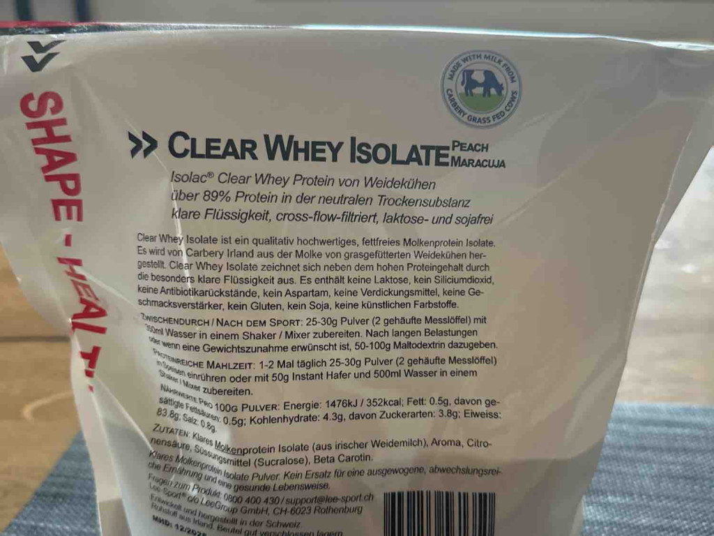 Clear Whey Isolate, Peach Maracuja von jsig | Hochgeladen von: jsig