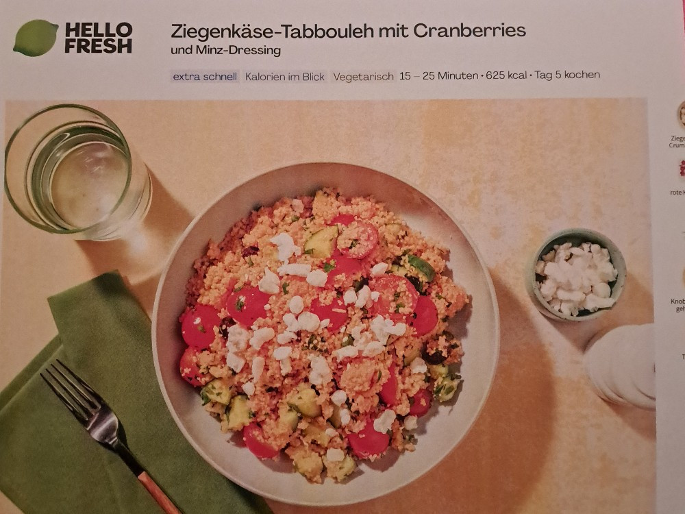 Ziegenkäse-Tabbouleh mit Cranberries, und Minz-Dressing von raba | Hochgeladen von: rabandi