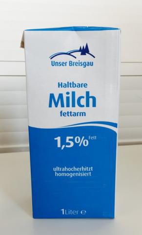 Haltbare Milch Unser Breisgau 1,5%, Milch | Hochgeladen von: iNutrition
