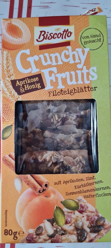 Crunchy Fruits Aprikose&Honig, Filoteigbätter von Reisetamme | Hochgeladen von: Reisetamme