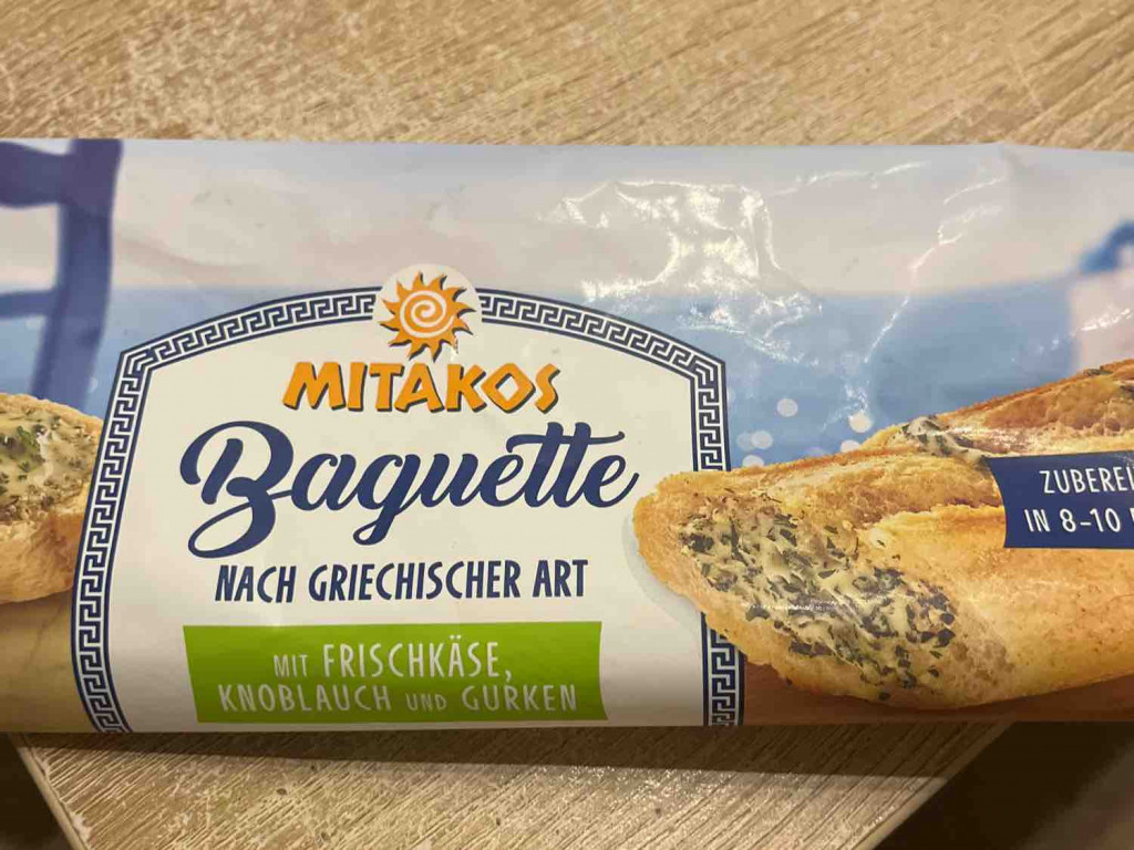 Kräuterbaguette nach griechischer Art, mit Frischkäse, Knoblauch | Hochgeladen von: danydestiny