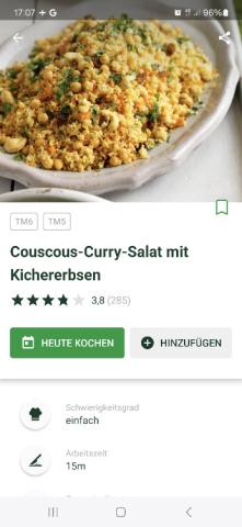 Couscous Currysalat mit Kichererbsen von kaleo2210 | Hochgeladen von: kaleo2210