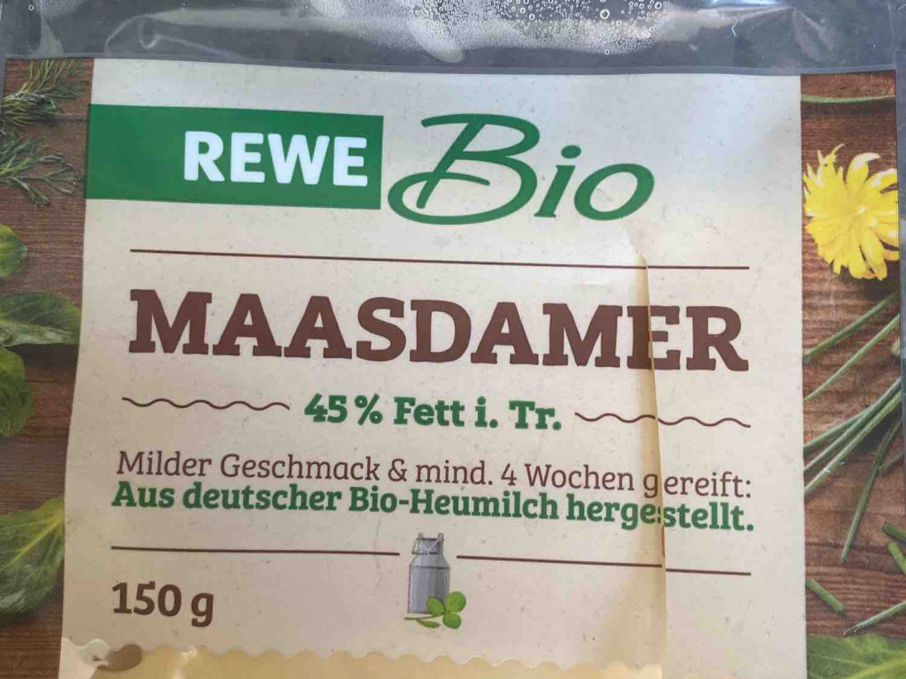 Rewe  Bio  Maasdamer, 45% Fett von Patzer | Hochgeladen von: Patzer