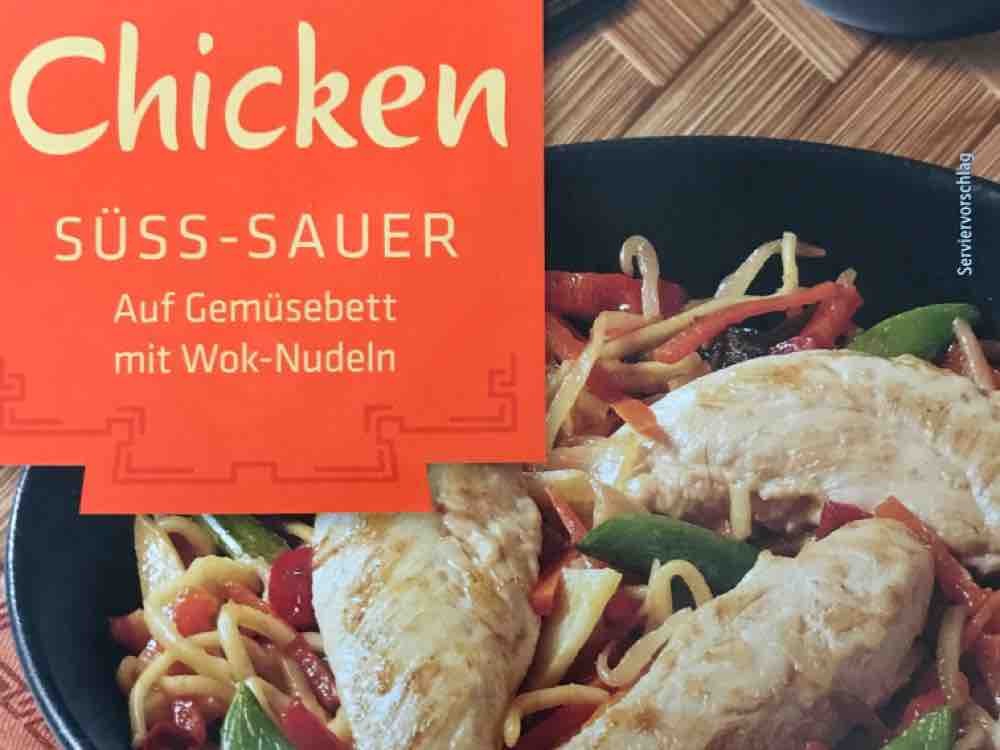 Chicken Süß Sauer, auf Gemüsebett mit Wok-Nudeln von Bayerbat | Hochgeladen von: Bayerbat