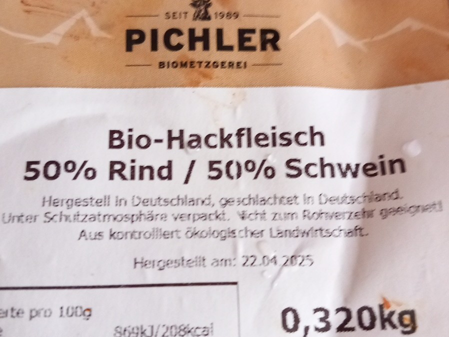 Pichler Bio Hackfleisch 50%Rind,50%Schwein von RosaRot29102019 | Hochgeladen von: RosaRot29102019