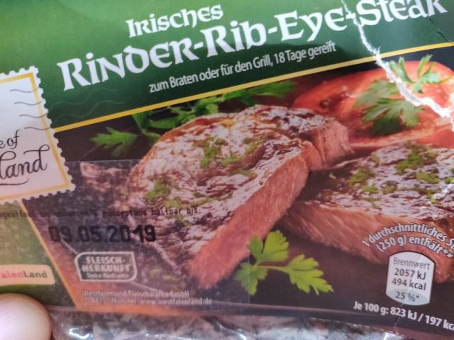Irisches Rinder Rib-Eye Steak, Aldi Süd | Hochgeladen von: sophos