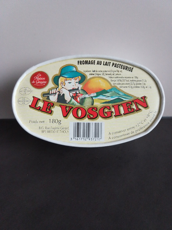 LE VOSGIEN (180gr), FROMAGE AU LAIT PASTEURISÉ von melody04 | Hochgeladen von: melody04