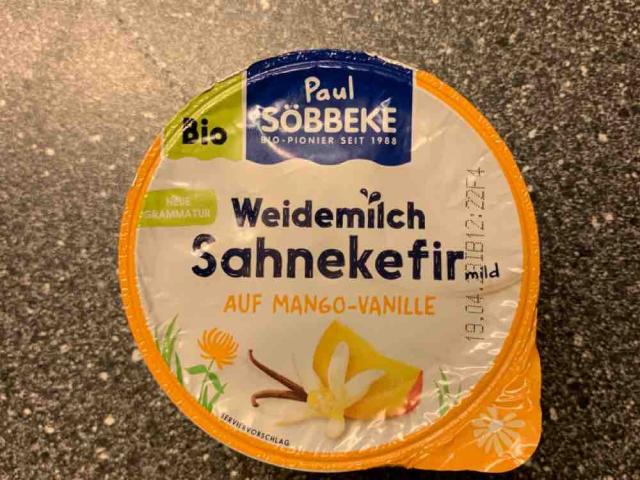 Weidemilch Sahnekefir mild, auf Mango-Vanille von fitnessfio | Hochgeladen von: fitnessfio