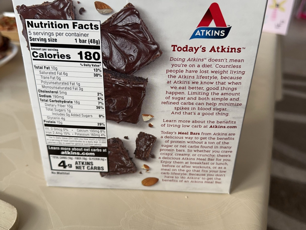 Atkins Double Fudge Brownie Bar, 4g Net. carbs von Ridegroover | Hochgeladen von: Ridegroover Atkins Double Fudge Brownie Bar, 4g Net. carbs von Ridegroover | Hochgeladen von: Ridegroover