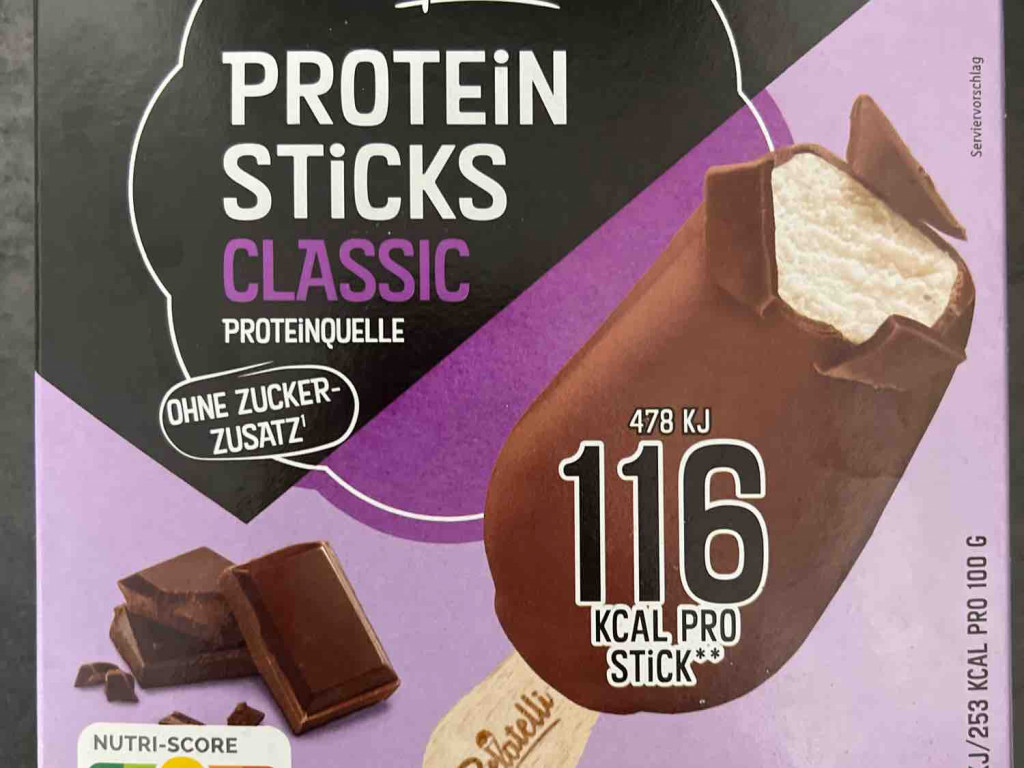 Protein  Sticks Classic (Eis), ohne Zuckerzusatz von udeniz | Hochgeladen von: udeniz