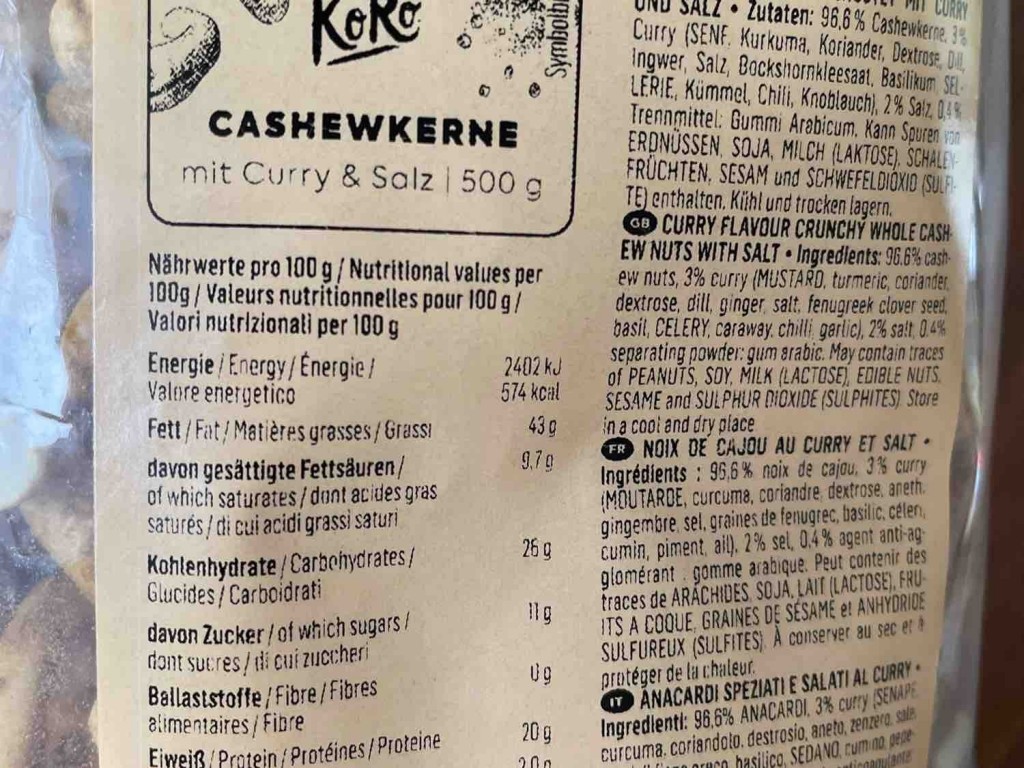 Cashewkerne, mit Curry & Salz von Sternenzauber | Hochgeladen von: Sternenzauber