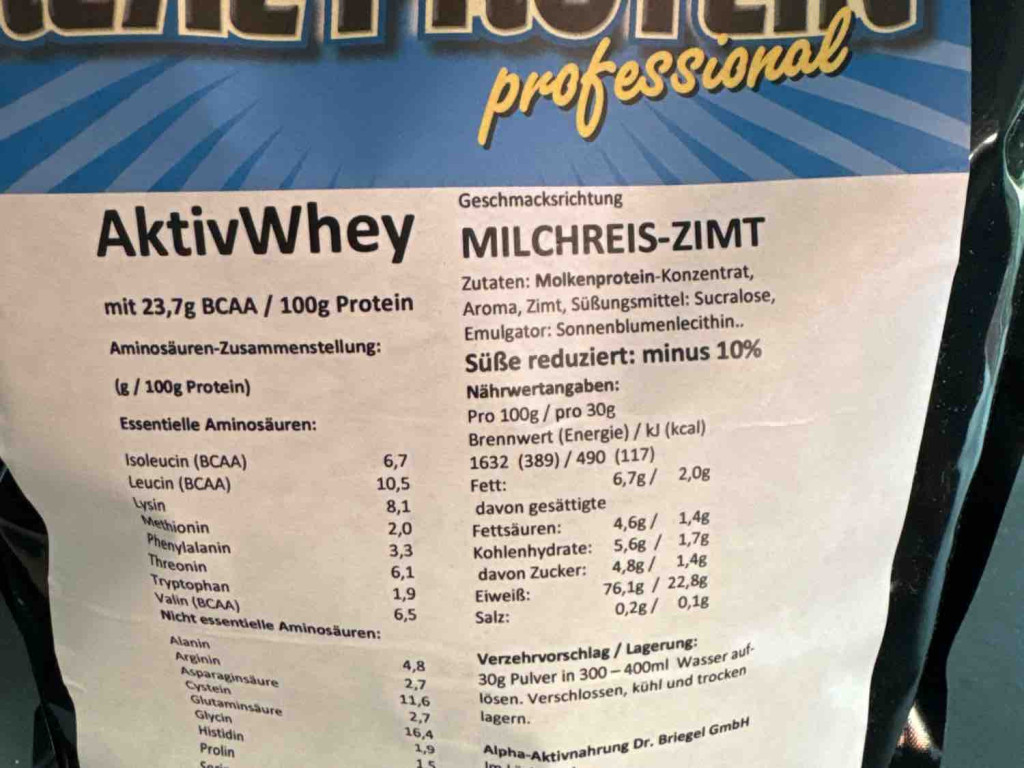 Real-Protein AktivWhey Milchreis-Zimt -10% von Catcher8586 | Hochgeladen von: Catcher8586
