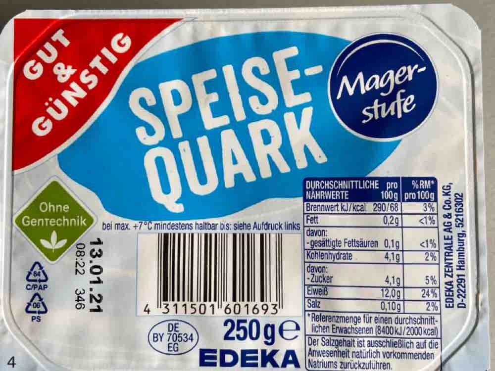 Gut & Günstig, Speisequark Magerstufe Kalorien Neue Produkte Fddb