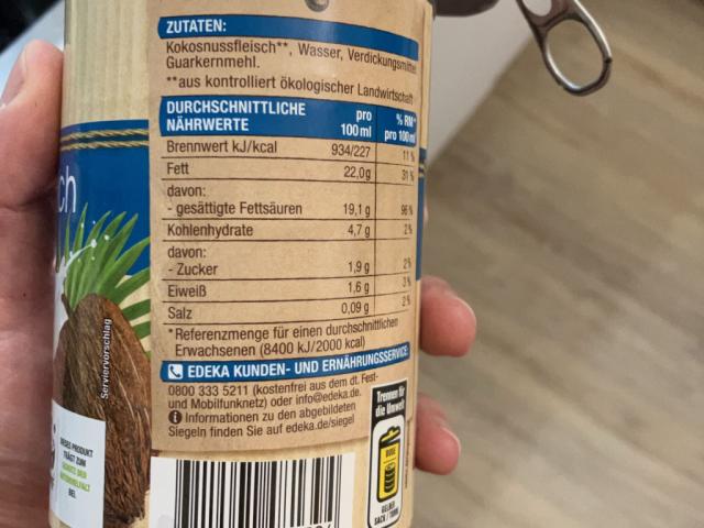 Edeka Bio Kokosnussmilch 86% RICHTIGE Werte von NickSinneslosche | Hochgeladen von: NickSinnesloschen