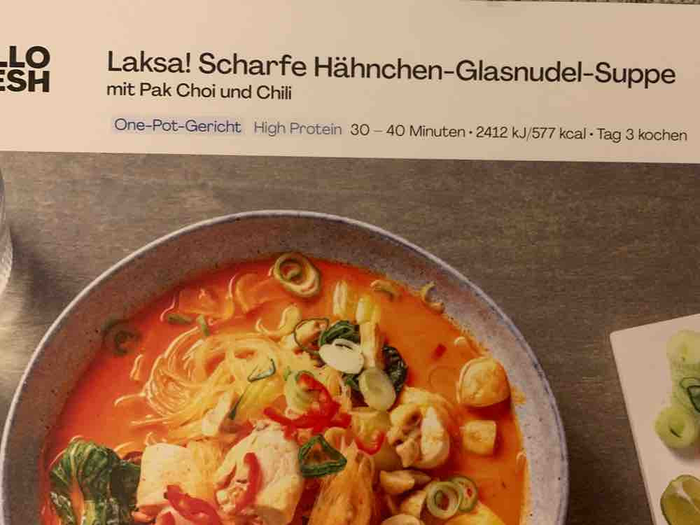 Hello Fresh Laksa! Scharfe Hähnchen-Glasnudel-Suppe von jaytea | Hochgeladen von: jaytea