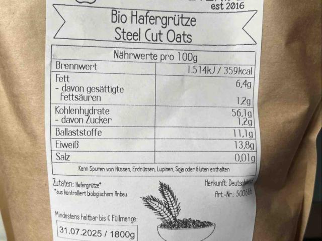 Steel cut oats Bio Hafergrütze von JuMi13 | Hochgeladen von: JuMi13